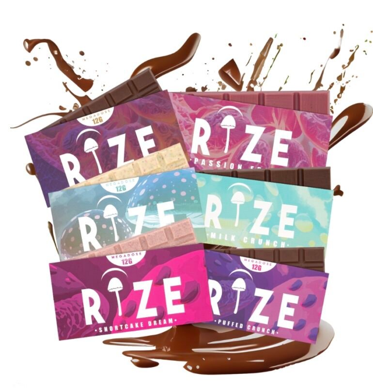 Ryze Mushroom Chocolates vs Rize Bars