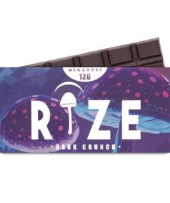 Rize Dark Crunch Chocolate Bar, Rize Mushroom Bars, Rize Mushroom Gummies, Rize Shroom Bar,Dark Crunch Chocolate Bar