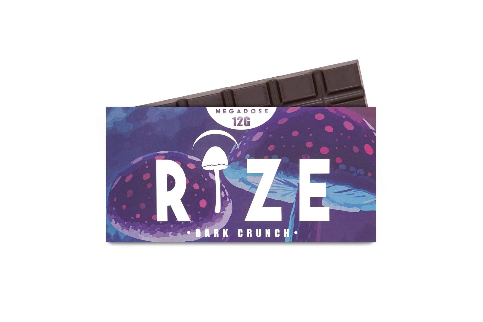 Rize Dark Crunch Chocolate Bar, Rize Mushroom Bars, Rize Mushroom Gummies, Rize Shroom Bar,Dark Crunch Chocolate Bar