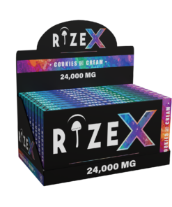 24G RizeX Cookies & Cream Chocolate Bar – Box of 10